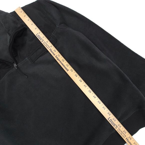ZARA MAN Mixed Media Fleece Quarter Zip Pullover Sweatshirt Mens Medium Black - Picture 3 of 8